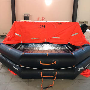 طوافة نجاة قابلة للنفخ بسعة 10 أشخاص، مصنوعة من المطاط البرتقالي بدون إضافة قطن، معتمدة من SOLAS، بعمر خدمة 15-20 عامًا - Product Image 5