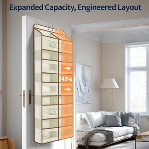 <b>Over</b> The <b>Door</b> Organizer 10 Compartments 80 Lbs Capacity Heavy Duty Storage For Closet And Nursery - Product Image 3