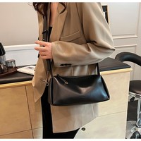 Sac à bandoulière simple rétro en cuir PU pour femme, léger, réglable, avec fermeture éclair
