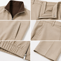 Ensemble pantalon et chemise décontracté pour homme à col en V - Vêtements de printemps de haute qualité, confortables et respirants