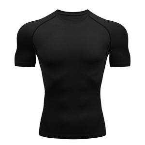 Men's Running Short Sleeve <b>Shirt</b> - High Stretch Athletic Quick Dry Performance Top - Fitness Training Wear Wholesale Factory - Product Image 1