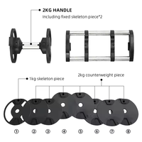 Équipement de fitness, ensemble de poids de musculation, haltères réglables pour la musculation, haltères réglables personnalisés