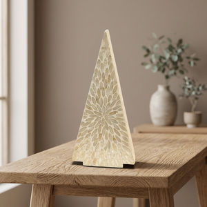 Handmade Mother Pearl Bamboo Core <b>Christmas</b> <b>Tree</b> Ornament Festive Home <b>Table</b> Display Holiday Gift Vietnam - Product Image 3