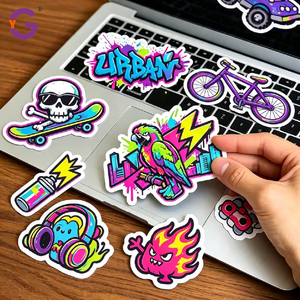 <span class=keywords><strong>Pegatinas</strong></span> de Vinilo <span class=keywords><strong>Holográficas</strong></span> <span class=keywords><strong>Personalizadas</strong></span>, Resistentes al Agua y a los Rayos UV, con Logotipo de Dibujos Animados, Fabricante de <span class=keywords><strong>Pegatinas</strong></span> para Botellas de Agua y Laptops - Product Image 5