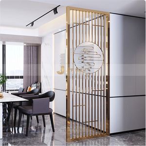 EX329 Customized Size Modern Gold Laser Cut Metal Room Divider 304 <b>Decorative</b> Stainless Steel Sheet <b>Screen</b> Partition - Product Image 1