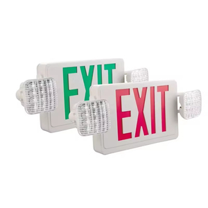 Luz DE EMERGENCIA LED de doble punto de doble cabezal, lámpara de indicación de salida recargable de seguridad contra incendios para montaje en pared automático - Product Image 1