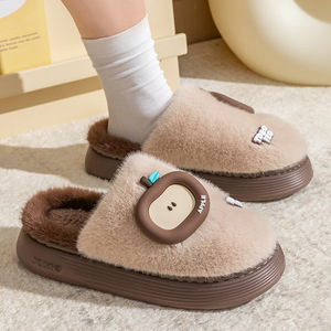 Wholesale New Technology EVA Sole Thick Soled Cotton Slippers Artificial Fur House Slippers With Wholesale New Trends - Product Image 3