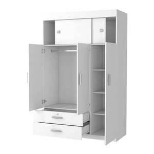 <span class=keywords><strong>Armario</strong></span> de combinación de madera blanca de estilo industrial para loft o apartamentos urbanos - Product Image 6
