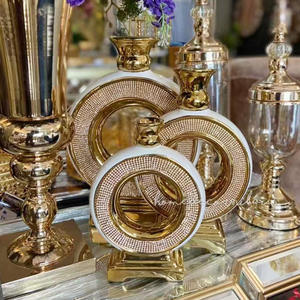 แจกันเซรามิกทรงโถขิงหรูหราน้ำหนักเบาทันสมัยสร้างสรรค์สำหรับห้องนั่งเล่นโต๊ะรับประทานอาหารของโรงแรมเครื่องประดับจัดดอกไม้ - Product Image 1