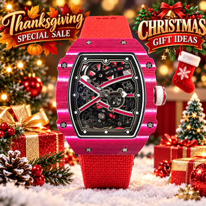 Thanksgiving-Geschenk Weihnachtsangebot Ultraflache 67-02 Herren-Mechanikuhr 7,8mm Carbonfaser Neujahrs-Stil Saphirglas-Uhr - Product Image 1