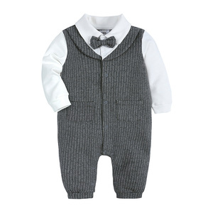 Комбинезон с длинным рукавом и галстуком-бабочкой для мальчиков - Product Image 6