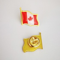 Épingles de revers drapeau multi-pays Stock prêt Canada Vietnam États-Unis Malaisie Israël Symboles nationaux Broche en alliage de zinc