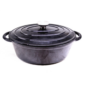 Meilleure vente : Casserole ovale en fonte émaillée avec couvercle - Product Image 3