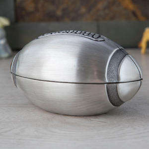 家の装飾のための金属アメリカンフットボールの貯金箱 - Product Image 5