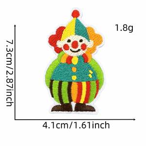 New Iron on Embroidered Cute Circus Flag Clowns Hat <b>Elephant</b> Monkey s Patch for Kid's Hat Bag Decoration - Product Image 2