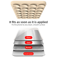 Support de téléphone portable imperméable et portable, antidérapant, en silicone véritable, avec aspiration magnétique, support de téléphone flexible à aspiration magnétique pour miroir