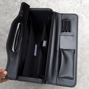 Valise de voyage professionnelle en cuir véritable pour pilote, bagage cabine 16/18/19 pouces, idéale pour les affaires - Product Image 3