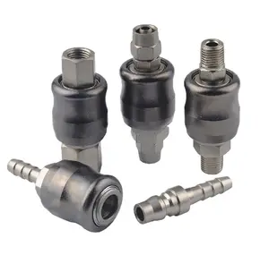 P002E 단일 손 자동 잠금 공압 빠른 커플 링 - Product Image 1