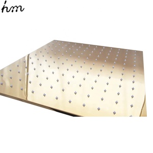 16" Stainless Steel Golden Plated Led Color Change Ceiling Light Shower - Product Image 3