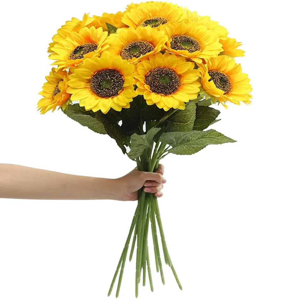 Sunflower Decoration Artificial Bouquet Fake Flower DIY Wedding Bouquets Party Home Decor Centerpieces Realistic Silk Daisies