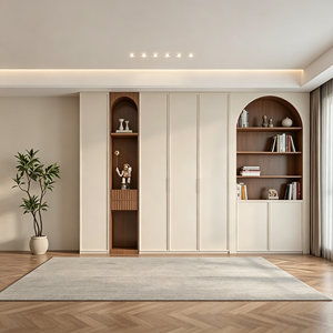 Mueble de Almacenamiento de Madera de Diseño Moderno y Sencillo, Librería Grande de Pared para Sala de Estar u Hotel, Multifuncional y de Gran Capacidad, en Oferta - Product Image 2