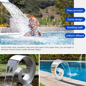 Fontaine de cascade de piscine en acier inoxydable de bec d'eau de piscine de haute qualité pour la décoration extérieure intérieure de jardin - Product Image 5
