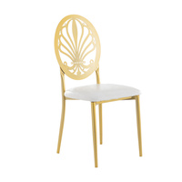 Chaises de banquet de luxe en acier inoxydable pour la location d'événements et de fêtes