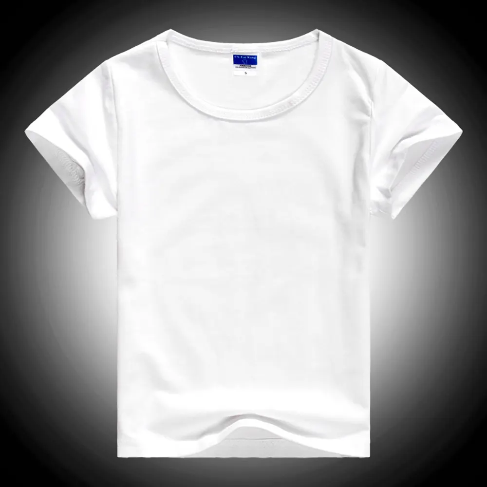 sublimation 100% polyester t shirt for kids white Blank t shirt toddler boys baby kids polyester clothes for sublimation