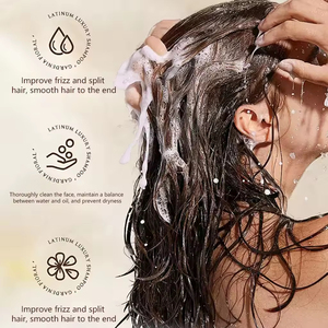 Ensemble de soins capillaires personnalisé avec logo, <span class=keywords><strong>shampoing</strong></span> et revitalisant, antipelliculaire, huile de noix de coco, biologique, végétalien, lissant, nourrissant, croissance des <span class=keywords><strong>cheveux</strong></span> - Product Image 4
