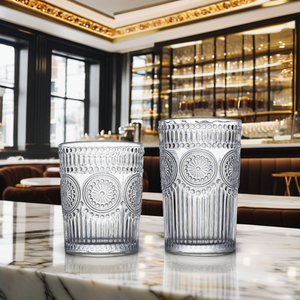 Verre à vin de luxe moderne en maille rouge Verres à cocktail Offre Spéciale design rétro en relief - Product Image 2