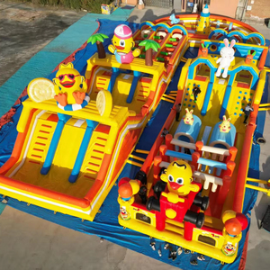 Надувной батутный комплекс Joyful <span class=keywords><strong>Castle</strong></span>: роскошный большой батут-горка для детей и взрослых - Product Image 1