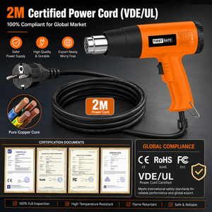 Pistola de Calor con Cable de 1800W para Envoltura Termoencogible y Remoción 866B - Product Image 3
