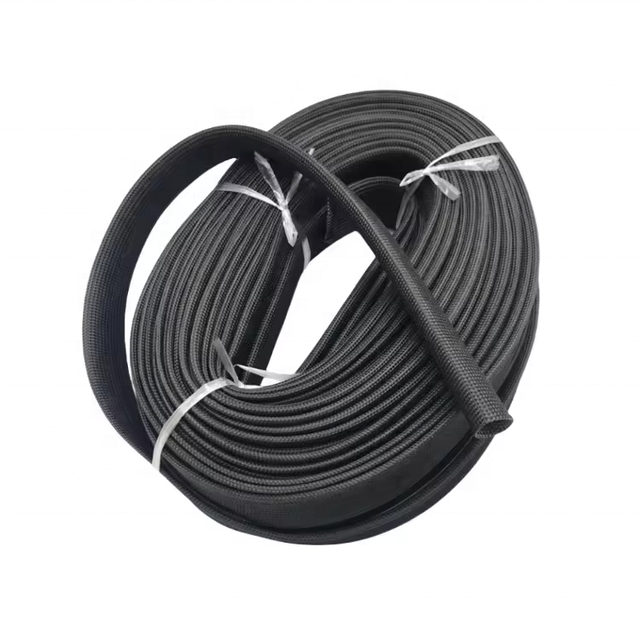 Top-Selling Durable Halogen-Free PET Single-Strand Braided Mesh Cable Cover Sleeve Multi-sized and Made of Durable Polyester