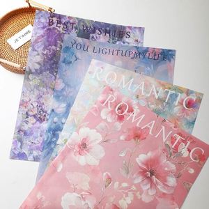 Nouveauté 2024, papier d'emballage floral en papier kraft de style peinture à l'huile sicilienne, 35*50cm/pcs, pour mariage, anniversaire, cadeau, bricolage - Product Image 5