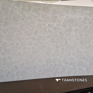 Tùy chỉnh đèn bánh hình dạng màu trắng tinh khiết Alabaster Onyx Matte kết thúc Faux Quartz slab giá bán buôn - Product Image 6