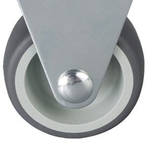Fixed TPR Rubber <b>Caster</b> <b>Wheel</b> 1.5 Inch Flat Bottom High Load Bearing For Heavy Duty Handcarts - Product Image 2