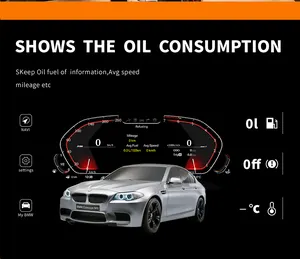 BMW5シリーズF10F152013-2016Linuxシステム用12.3 "LCDデジタルダッシュボードパネル仮想計器クラスターCockPitスピードメーター