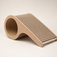 Rampa de Corcho para Gatos con Superficie de Rascado Corrugada para Gatos de Interior, Protección de Muebles