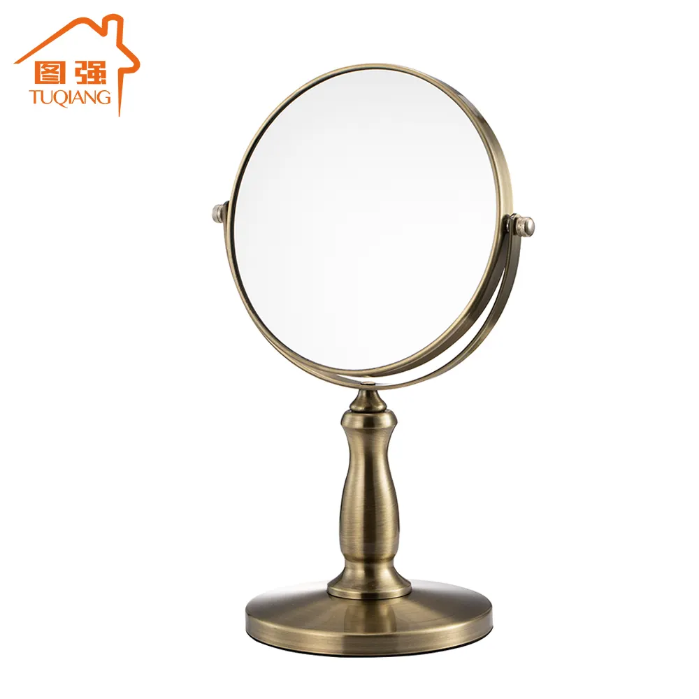Vintage Design Decor Table Mirror Standing Antique Magnifying 7 Inch Hotel Makeup Mirror