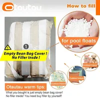 Housse de pouf et de bean bag d'extérieur inclinable moderne OTAUTAU SF464 pour piscine, plage, jardin, transat – Aucun rembourrage requis