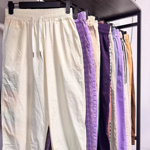 Pantalones deportivos usados al por mayor para <span class=keywords><strong>mujer</strong></span>, pacas <span class=keywords><strong>de</strong></span> <span class=keywords><strong>ropa</strong></span> usada, diseño holgado, pierna recta, cintura elástica, transpirables para fitness <span class=keywords><strong>y</strong></span> deportes. - Product Image 6