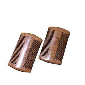 Peigne en bois de bambou double face personnalisé avec logo d'usine, fait main, écologique, cadeau idéal pour hommes et femmes - Product Image 2