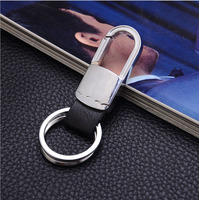 Porte-clés à mousqueton en alliage de zinc multi-styles, porte-clés de voiture en métal gravé au laser personnalisé avec double anneaux