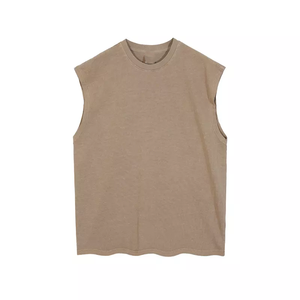 T-Shirt <span class=keywords><strong>Senza</strong></span> <span class=keywords><strong>Maniche</strong></span> in Cotone da Uomo, Canotta Personalizzata, Chemise Pour Homme Oversize, T-Shirt Vintage per Uomo - Product Image 5