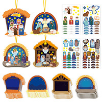 Autocollants de Noël DIY pour enfants, motif scène de la Nativité, décalcomanies décoratives pour scrapbooking et journal, collection très prisée