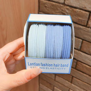 2022 nouvelle bande de caoutchouc pour femmes, attache élastique, filet, cercle de cheveux rouge, corde de cheveux tressée - Product Image 5