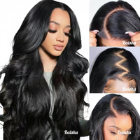 Perruques 100% Cheveux Humains, Dentelle HD Transparente 13*4, Ondulées Noires Naturelles, Cheveux Longs Bouclés, Styles Brésiliens et Vietnamiens, Perruque Sans Colle