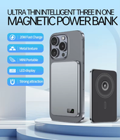 Chargeur portatif magnétique en alliage d'aluminium à affichage numérique à charge rapide 5000/10000mAh