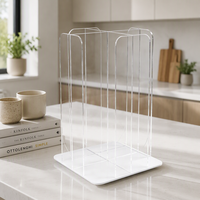 Distributeur de gobelets en acrylique personnalisé, support vertical en lucite pour gobelets jetables, organisateur de rangement de comptoir pour cuisine et café