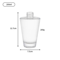Bouteille diffuseur en verre réutilisable pour la maison, 100 ml, 200 ml, avec bouchon à vis et impression sérigraphique